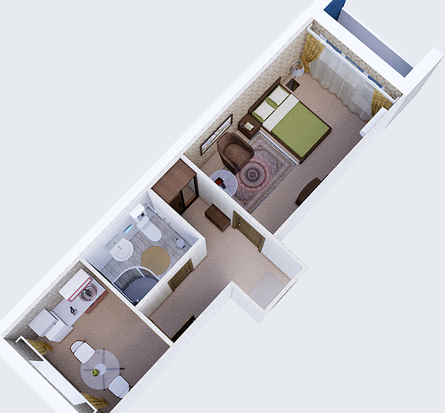 Layout of standard room